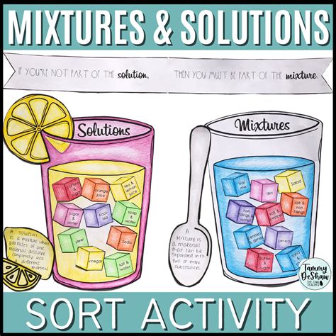 Elementary Solutions And Mixtures Worksheet PDF