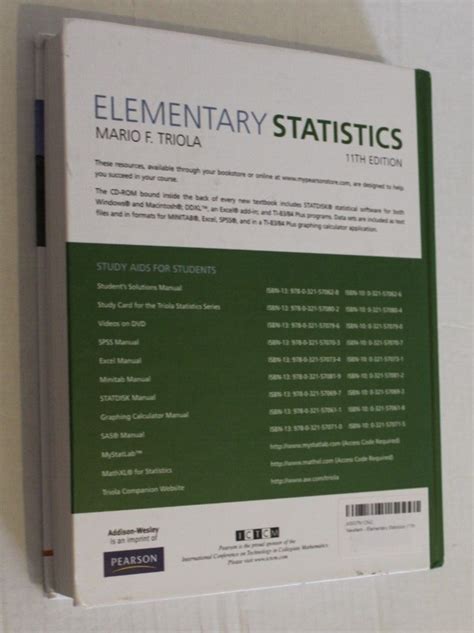 Elementary Statistics Mario Triola 11th Edition Answers Reader