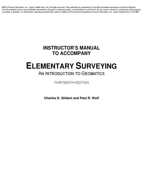 Elementary Surveying 13th Edition Manual Solutions Pdf Epub