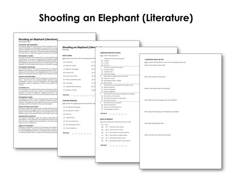 Elements Of Literature Answers Shooting An Elephant Kindle Editon