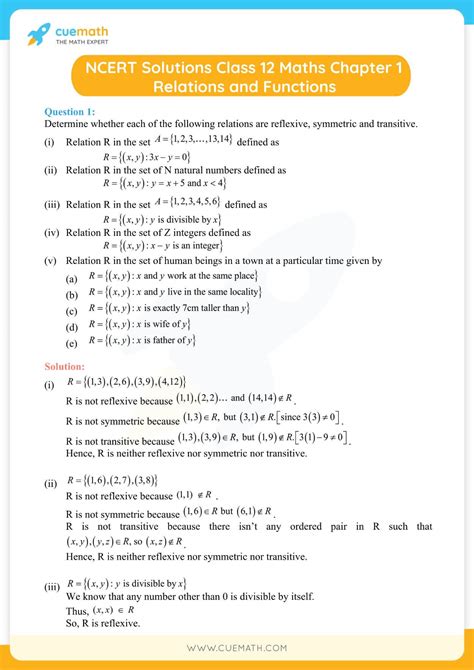 Elements Of Mathematics Solutions Class 12 Epub