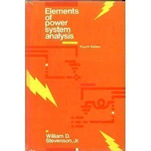 Elements Of Power Systems Analysis Solution Manual D Stevenson PDF