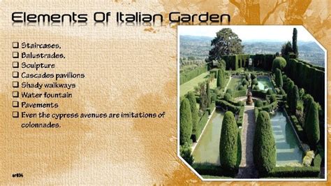 Elements of an Italian Garden