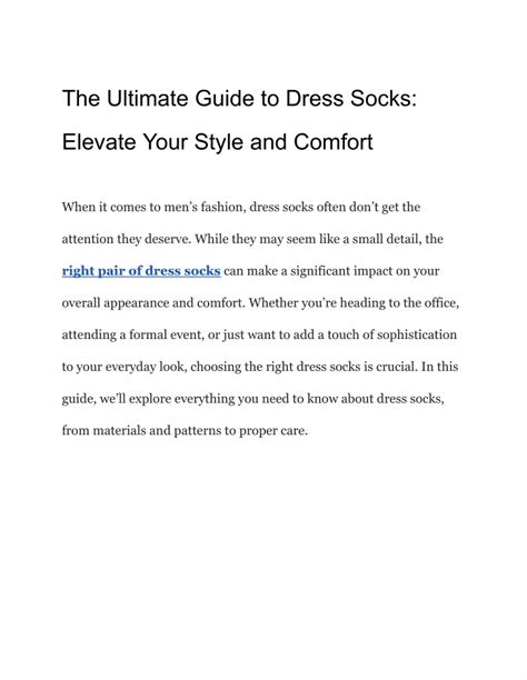 Elevate Your Footwear Game: The Ultimate Guide to Elite Socks