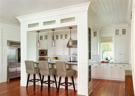 Elevate Your Kitchen with a Load-Bearing Wall Island and Elegant Columns