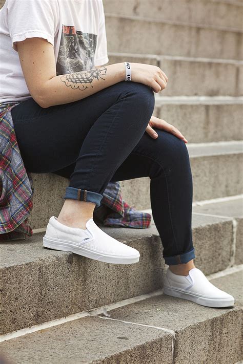 Elevate Your Style with Leather Slip On Sneakers White
