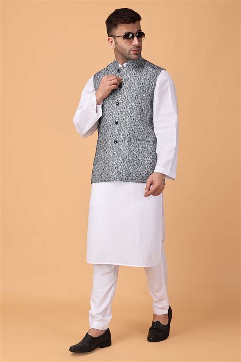 Elevate Your Style with the Allure of a Sadri on White Kurta