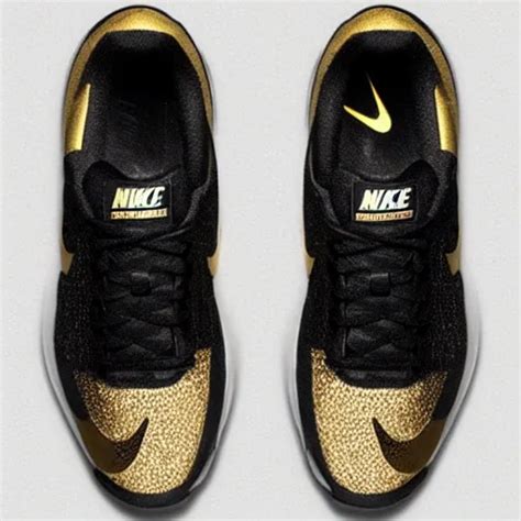 Elevate Your Style with the Opulent Gold and Black Nike Shoes