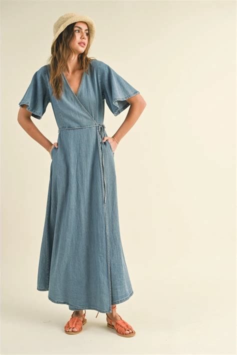 Elevate Your Style with the Timeless Denim Wrap Dress