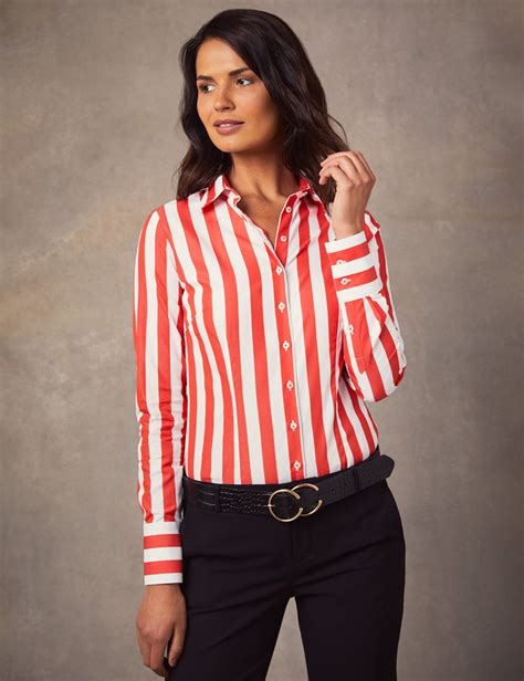 Elevate Your Style with the Timeless Elegance of a Red Striped Shirt