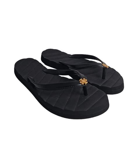 Elevate Your Summer Style with the Alluring Elegance of Tory Burch Black Flip Flops