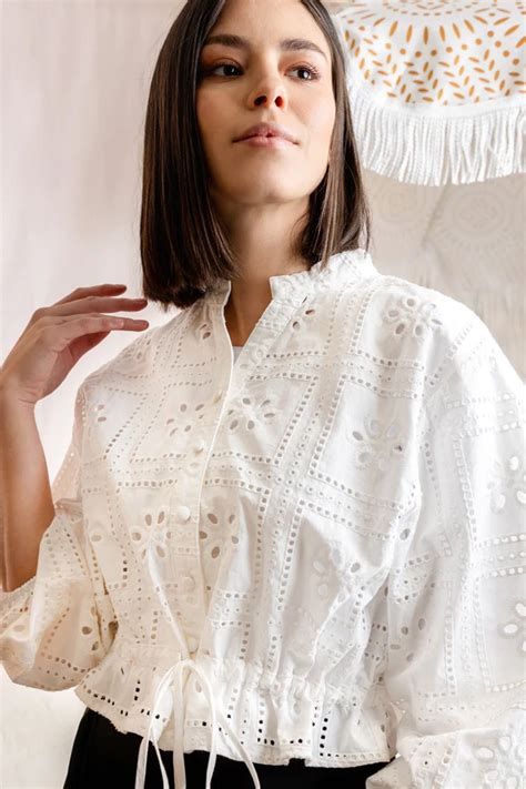 Elevate Your Wardrobe with the Delicate Charm of Eyelet Blouses