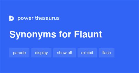 Elevate Your Writing: Master the Nuances of Flaunting with Our Thesaurus Guide