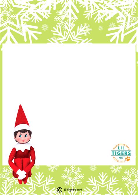 Elf Letter Template Free