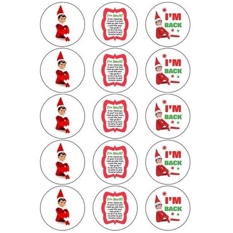 Elf On The Shelf Cupcake Stand Printable