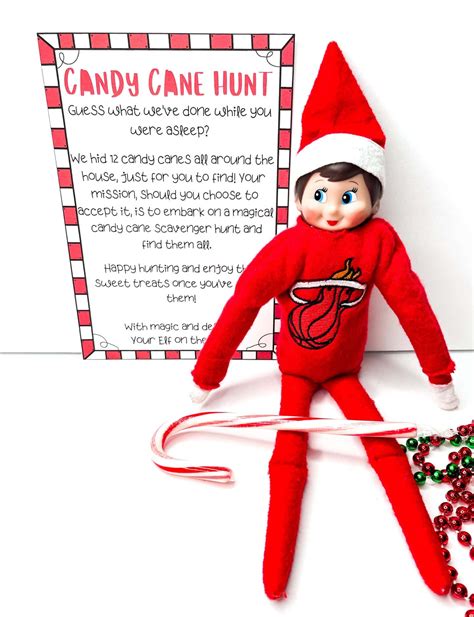 Elf On The Shelf Hidden Candy Cane Printable