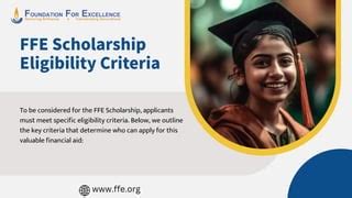 Eligibility Criteria: A Path to Higher Education