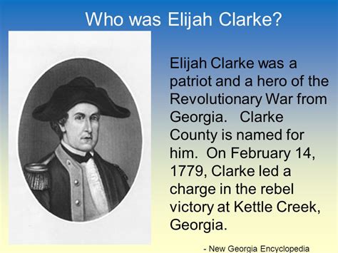 Elijah Clarke: Georgia Revolutionary Hero with 30+ Captivating Facts