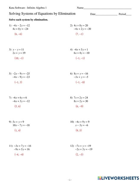 Elimination With Multiplication Answer Key Epub