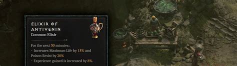 Elixir of Antivenin: A Vital Antidote in Diablo IV