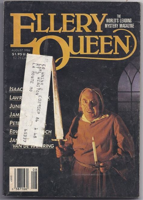 Ellery Queen Mystery Magazine August 1986 Vol 88 No 2 Reader