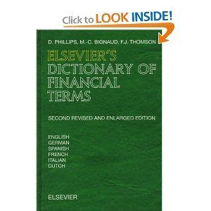 Elsevier's Dictionary of Financial Terms Reader
