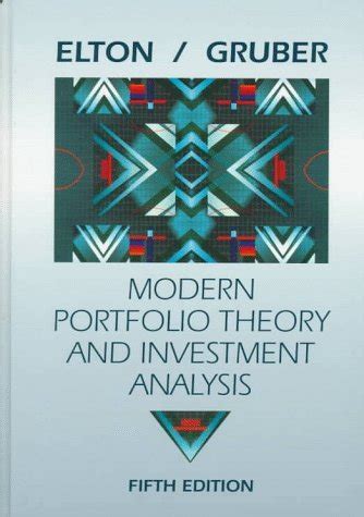 Elton Gruber Modern Portfolio Theory Ebook Doc