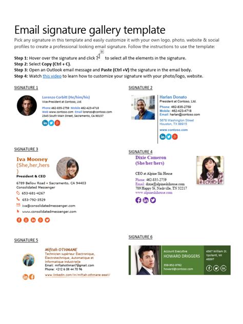 Email Signature Gallery Template