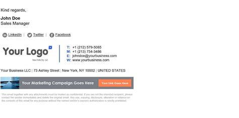 Email Signature Template With Logo
