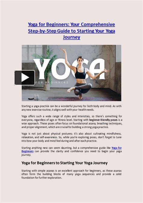 Embark on Your Yoga Journey: A Comprehensive Guide for Beginners in Singapore