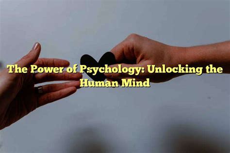 Embark on a Journey of Unlocking the Human Mind with a Bachelor of Psychology