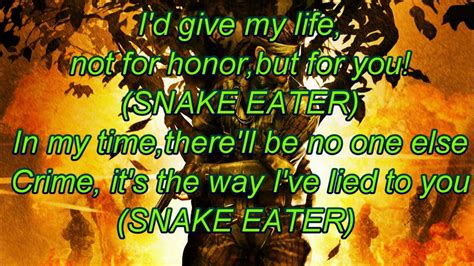 Embark on a Lyrical Odyssey with Snake Eater Song Lyrics