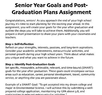 Embarking on the Final Chapter: Senior Year Goals
