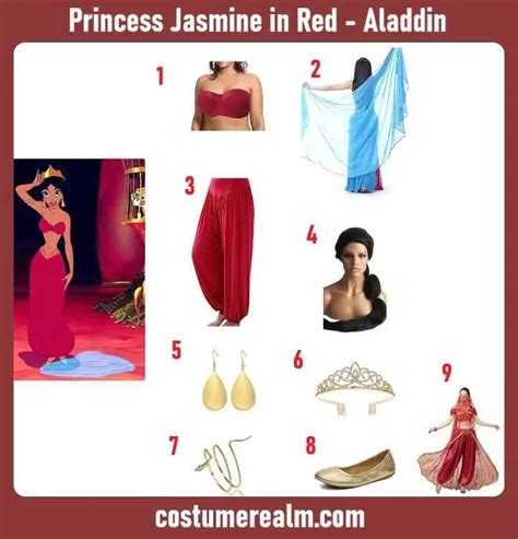 Embody the Enchanting Spirit with the Princess Jasmine Red Costume