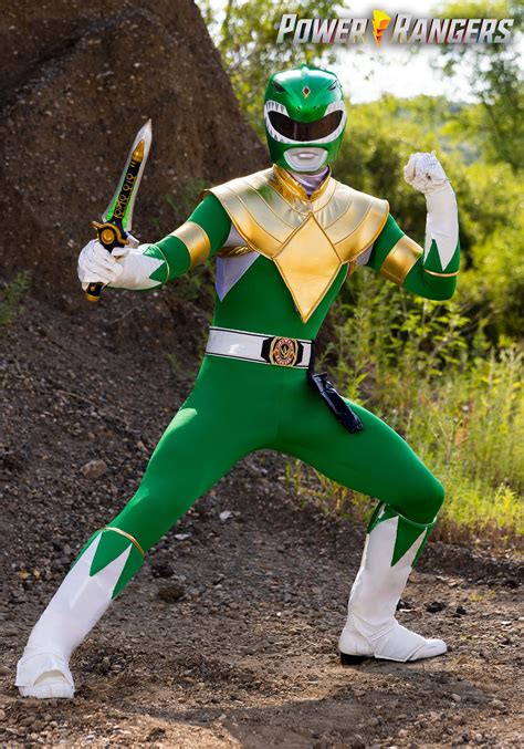 Embody the Legendary Power with the Adult Green Power Ranger Costume