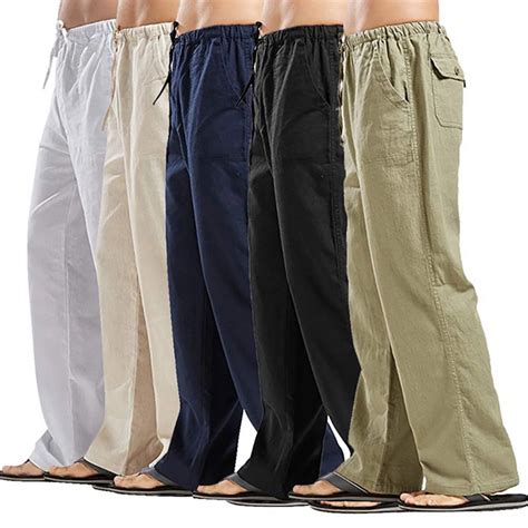 Embrace Comfort and Style: A Comprehensive Guide to Loose Fit Men's Linen Stretch Waist Pants (Waist 33)