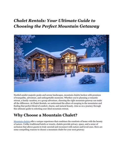 Embrace Tranquility and Adventure at Chevron Chalet: Your Ultimate Mountain Getaway