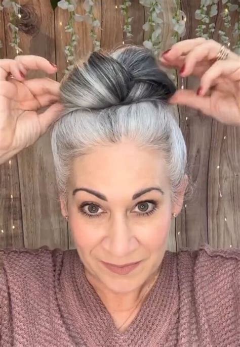 Embrace the Crown of Wisdom: A Guide to Styling Exquisite Gray Hair Buns