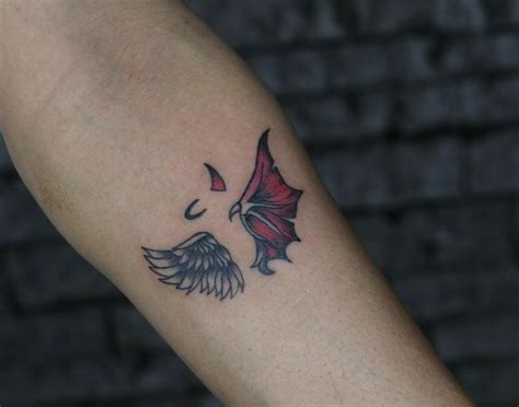 Embrace the Duality: Angel and Devil Wings Tattoos