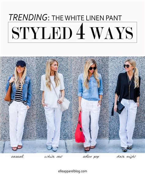 Embrace the Elegance: A Comprehensive Guide to Linen Pants for Women in White