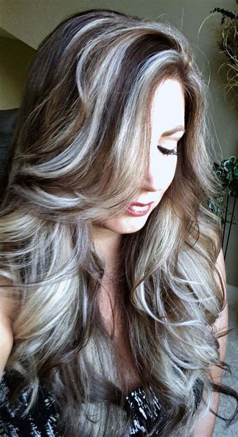 Embrace the Icy Allure: Ash Blonde Highlights on Brown Hair