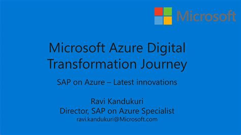 Embrace the Microsoft Cloud: A Journey to Transformation