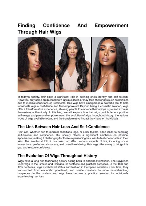 Embrace the Power of Black Hair Wigs: A Journey of Confidence and Empowerment