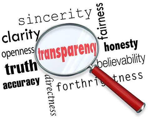 Embrace transparency and accountability: