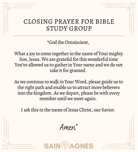 Embracing Divine Grace: A Comprehensive Guide to Closing Prayers for Bible Study