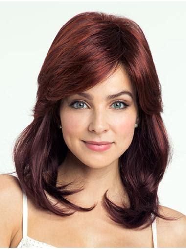 Embracing the Allure of Red Trendy Wavy Synthetic Medium Wigs