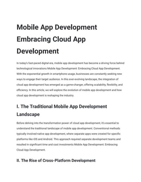 Embracing the Power of App Development