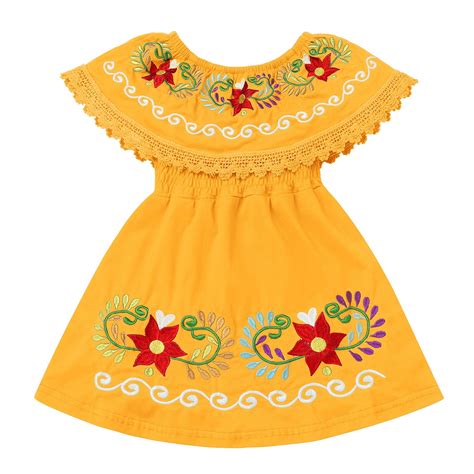 Embroidered Fiesta Dress: