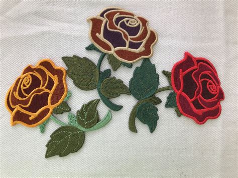 Embroidered Roses: