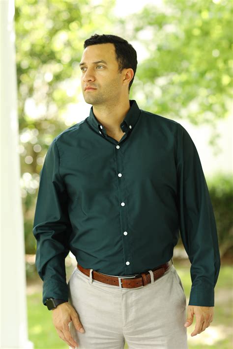 Emerald Green Button Up Shirt Mens: Elevate Your Style with a Dash of Verdant Elegance